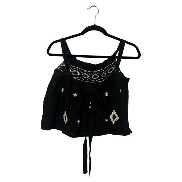 Zara Monochrome Geometric Crop Top - Picture 4 of 6